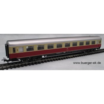 TEE-Abteilwagen der DB, 1.Klasse, rot/beige, 4achsig, lange Kunststoffdrehgestelle, Wagen-Nr. 618019-70072-1, ohne Originalkarton,