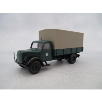 Magirus Eckhauber LKW der POLIZEI, Pritsche/Plane