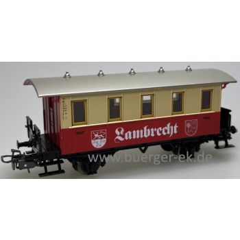 Lambrecht, Personenwagen, rot/beige, (Stadt in Rheinland-Pfalz, mit Abbildung von 2 Wappen)