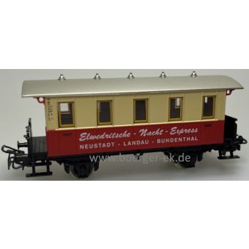 Elwedritsche Nacht Express Neustadt - Landau - Bundenthal, Personenwagen rot/beige