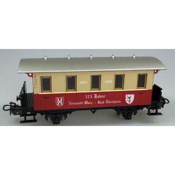 125 Jahre Neustadt/Wstr. - Bad Dürkheim 1865 1990, mit 2 Wappen, Personenwagen rot/weiß