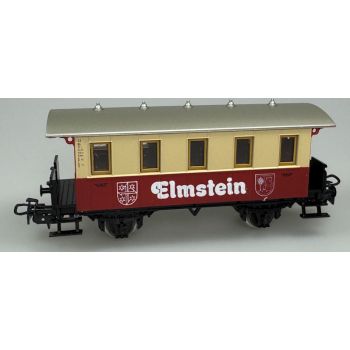 Elmstein mit 2 Wappen, Personenwagen rot/beige, 2-achsig