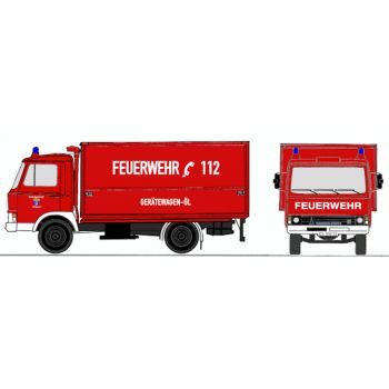 Magirus Deutz 90M5 Zeta, Gerätewagen GW-Öl der Feuerwehr Notzingen, Kfz-Kennzeichen ES-NW 113, Baden-Württemberg