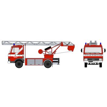 Magirus Deutz 90M5 Zeta, Drehleiter DL 18 der Feuerwehr Mainstockheim, Kfz-Kennzeichen KT-FW 321, Bayern