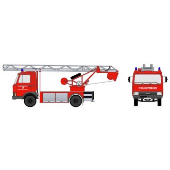 Magirus Deutz 90M5 Zeta, Drehleiter DL 18 der Feuerwehr Hauenstein, Kfz-Kennzeichen PS-2296, Rheinland-Pfalz