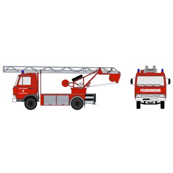 Magirus Deutz 90M5 Zeta, Drehleiter DL 18 der Feuerwehr Burghausen, Kfz-Kennzeichen AÖ-2280, Bayern