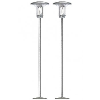 Siedlungs- und Parkleuchten, silber, gelbes Licht