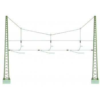 Quertragwerk über 3 Gleise, Oberleitung