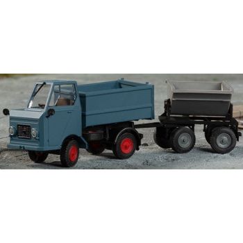 Multicar M22 Hochbordkipper mit Kipplorenanhänger, Bausatz