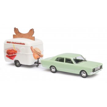 Opel Rekord C mit Anhänger 