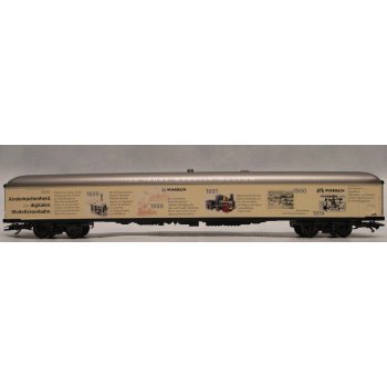 100 Jahre Märklin-Museum, 4-achsiger Schnellzugwagen (ohne Fenster), wechselseitige Bedruckung, Vom Küchenherd zur digitalen Modelleisenbahn.