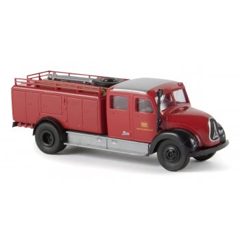 Magirus Mercur Rundhauber TLF 16, DB Bahnfeuerwehr, rot/schwarz
