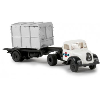 Magirus Mercur Rundhauber Sattelzug mit geschlossenem Container der NS, NL