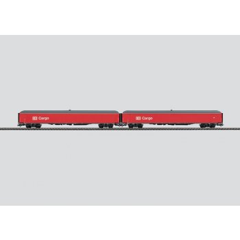 Wagen-Set Info-Wagen, 2 Informationswagen der Deutschen Bahn AG DB Cargo, jeweils 4achsig, 1) Wagen mit Nr. 608099-11213-8, 2) Wagen mit Nr. 608099-