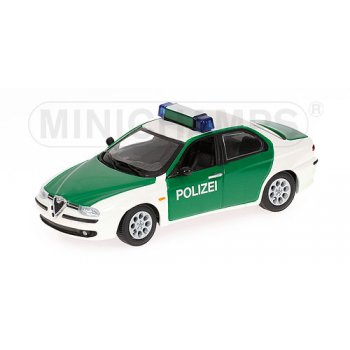 Alfa Romeo 156, POLIZEI, grün/weiß, Maßstab 1:43