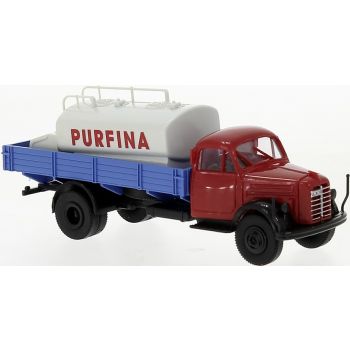 Borgward B 4500 Pritschen-LKW belanden mit Tank, Purfina, Baujahr 1952