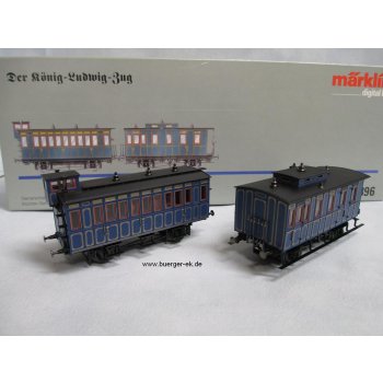 König-Ludwig Zug Ergänzungswagen-Set, (Dienerschafts-Heizwagen und Küchen-Servicewagen), Digital,