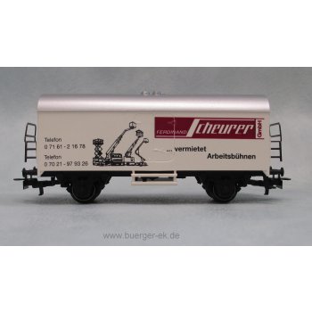 Scheurer Altbau Neubau Umbau, wechselseitig bedruckt mit Scheurer Arbeitsbühnen, Göppingen (Wagen weiß)