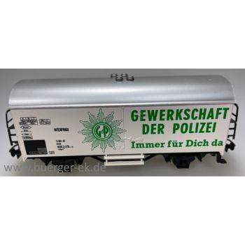 Gewerkschaft der Polizei (Wagen weiß), wechselseitiger Aufdruck u.a.: Freund & Partner bzw. Immer für Dich da (wechselseitige Bedruckung)