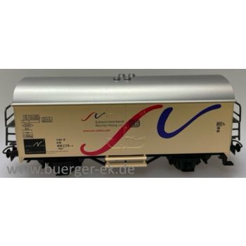 Schwimmverband Württemberg e.V. www.svw-online.com mit rot/lila Streifendesign - Vorsicht an der Beckenkante, Wagen beige