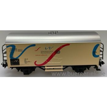 Schwimmverband Württemberg e.V. www.svw-online.com mit blau/rotem Streifendesign - Vorsicht an der Beckenkante, Wagen beige