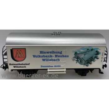 Volksbank Sulmtal eG Wir machen den Weg frei wechselseitig bedruckt Einweihung Volksbank-Neubau Willsbach Dezember 2000 Heimatbahnhof Willsbach