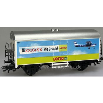 LOTTO Nixxxxxx wie Urlaub! LOTTO - (Abbildung mit Sportflugzeug und Woken)