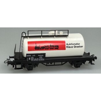 Auktionator Klaus Graeber, Abbildung vom Adler-Zug, Kesselwagen