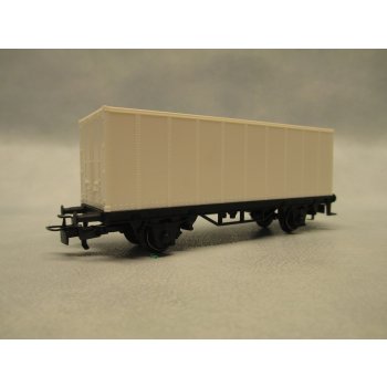 Containerwagen geriffelten Seitenwände, 2achsig, weiß, ohne Aufdruck !!!