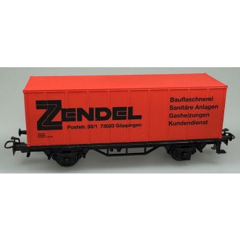 Zendel Göppingen, Bauflaschnerei Sanitäre Anlagen Gasheizungen Kundendienst, Containerwagen rot