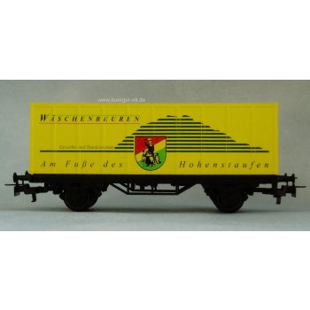 Wäschenbeuren am Fuße des Hohenstaufen, (Containerwagen, gelb)