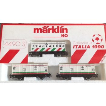 ITALIA 1990 - Fußballweltmeisterschaft Italien 1990, Inhalt 3 Containerwagen (4481) wechselseitige Bedruckung: 1) Italia 1990 Verona Udine Cagliari