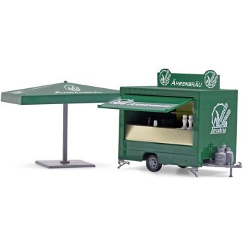Ausschankwagen ÄHRENBRÄU, mit Schirm, Bierkästen, Aufsteller und Ausschneidebogen