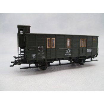 Postmuseumswagen 1991 (Gedeckter Güterwagen mit Bremserhaus, dunkelgrün), Deutsche Bundespost 3044 Erf.