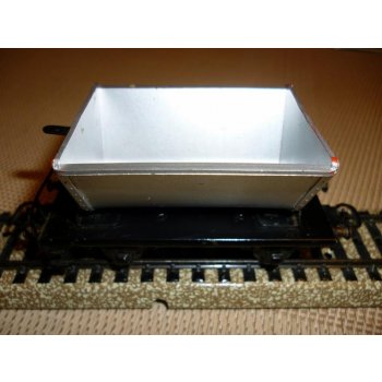 Kipplore, silberfarben lackierte Kipplore, 2achsig, Zustand 2 !!, ohne Verpackung !