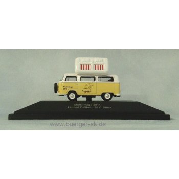VW T2a Campingbus mit geöffnetem Dach, beige/weiß, Märklintage 2011