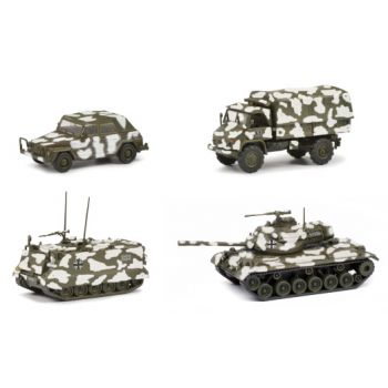 Set, Winter-Tarnung, M113, M47, Unimog S404, VW Kübel, Bundeswehr