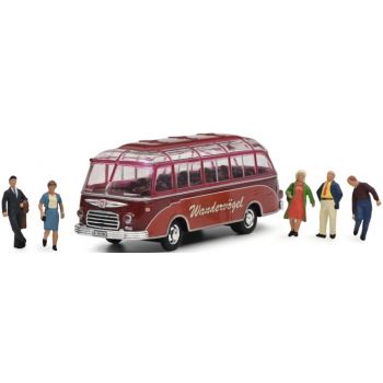 Setra S6 - Die Wandervögel Omnibus mit 5 Figuren