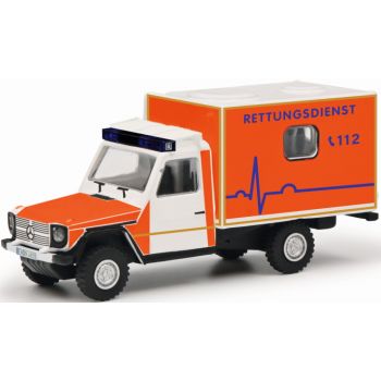 Mercedes-Benz G-Modell mit Kastenaufbau, Rettungsdienst - 112, MHI