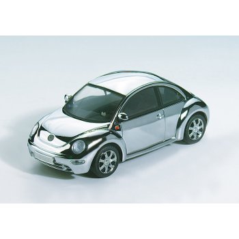 VW New Beetle, chrom/silberglänzend, M.1:43