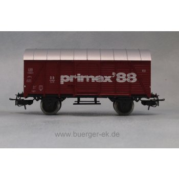 Primex 1988 (Primex Jahreswagen 1987), (Gedeckter Güterwagen mit Tonnendach und Sonderbedruckung)