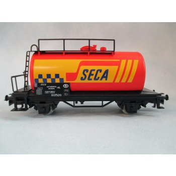 Kesselwagen SECA, 2achsig, rot/gelb,