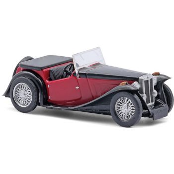 MG Midget TC Cabrio offen, schwarz/rot, Baujahr 1945