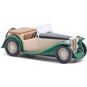 MG Midget TC Cabrio offen, grün/beige, Baujahr 1945