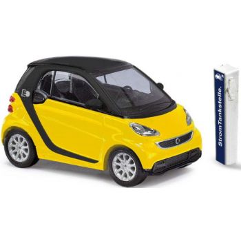 Smart Fortwo Coupe, Electric drive, gelb/schwarz, Baujahr 2012, mit Ladesäule !