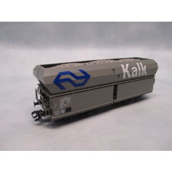 Großraum-Selbstentladewagen Fals der NS, Kalk, grau, 4achsig,