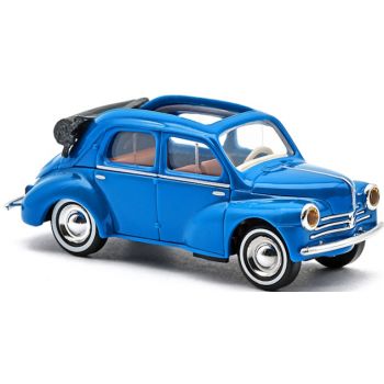 Renault 4CV, Cabrio Limousine, blau, gelbe Scheinwerfer, Frankreich, Baujahr 1954