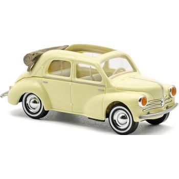 Renault 4CV, Cabrio Limousine, gelb, gelbe Scheinwerfer, Frankreich, Baujahr 1954