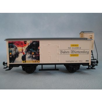 Märklin (Museum) 50 Jahre Baden-Württemberg 1952 2002, Katalogtitel von 1952 (Altbaugüterwagen mit Bremserhaus)