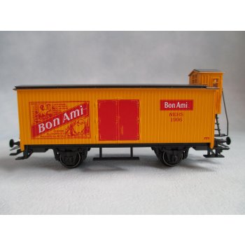 Bon Ami, Nehs 1996 U.S.A. (Längseiten gelb/rot), (Altbaugüterwagen mit Bremserhaus)